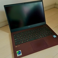 NEC LAVIE ノートPC ワインレッドの画像