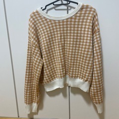 美品　GU ギンガムチェック　カーディガン　サイズLの画像