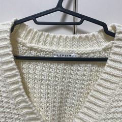 レプシム　ニットカーディガン　ホワイトの画像