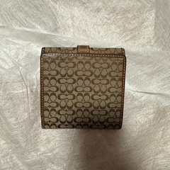 COACH コーチ シグネチャー 二つ折り財布 ブラウン コンパクトウォレット　男女兼用の画像
