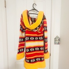 Candy Stripper ニットコート　フード付き Y2Kの画像