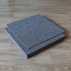 新品【サンゲツ】タイルカーペット グレー50X50cm 10枚の画像