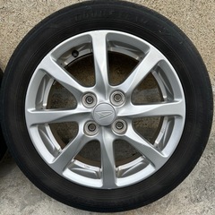 【ダイハツ LA100S ムーブ X からの取り外し 純正14インチアルミホイール 4本セット 155/65R14】 ＊スチールホイール数セットと交換も可能 14X4 1/2J ・ INSET45 軽自動車用 アルミホイールの画像