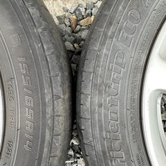 【ダイハツ LA100S ムーブ X からの取り外し 純正14インチアルミホイール 4本セット 155/65R14】 ＊スチールホイール数セットと交換も可能 14X4 1/2J ・ INSET45 軽自動車用 アルミホイールの画像