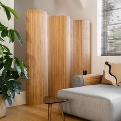 Artek風 ウッドカーブパーテーションの画像