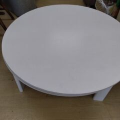 定価2万円以上　2023年製　お洒落な白　折りたたみ　こたつ　ちゃぶ台　折りたたみテーブル　座卓テーブル　センタテーブル　テーブル　机の画像