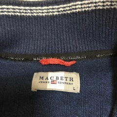 MACBETH ネイビー ハイネックセーター Lの画像