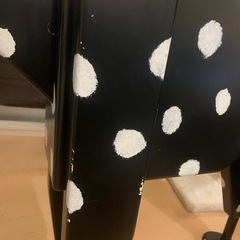 犬型サイドテーブル　ダルメシアン黒80×110×22の画像