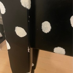 犬型サイドテーブル　ダルメシアン黒80×110×22の画像