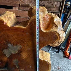 無垢木材　花台　大迫力切り株　かわいい木製オブジェ　木の温もり　年輪　精霊宿るの画像