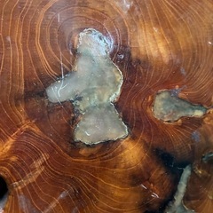 無垢木材　花台　大迫力切り株　かわいい木製オブジェ　木の温もり　年輪　精霊宿るの画像