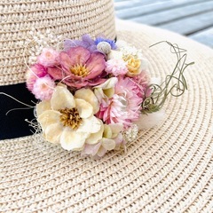 コサージュ　材料　ドライフラワーの画像