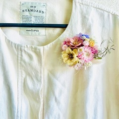 コサージュ　材料　ドライフラワーの画像