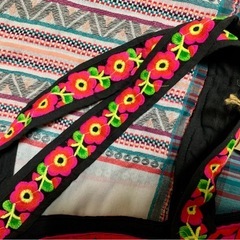 ⑰【新品未使用】アジアン⭐︎モン族刺繍バックの画像