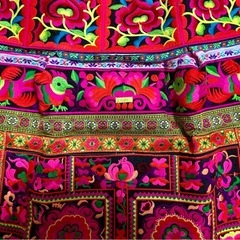 ⑰【新品未使用】アジアン⭐︎モン族刺繍バックの画像