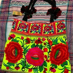 ⑱【新品未使用】アジアン⭐︎モン族刺繍バックの画像