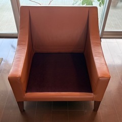 RORO 一人掛けソファ　本革　キャメルブラウンの画像