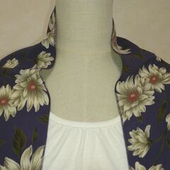 ストール　パープル×花⑤の画像