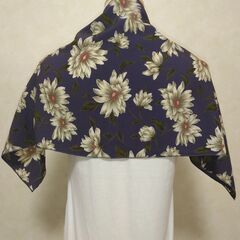 ストール　パープル×花⑤の画像