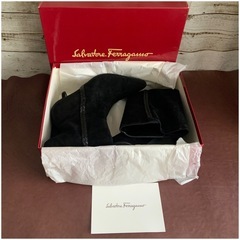 サルバトーレフェラガモ【23.5㎝位】ロングブーツ☆クリーニングお手入れ済2372の画像