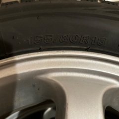 155/80 R13 ブリヂストン　スタッドレスタイヤ.ホイールセットの画像