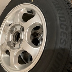 155/80 R13 ブリヂストン　スタッドレスタイヤ.ホイールセットの画像