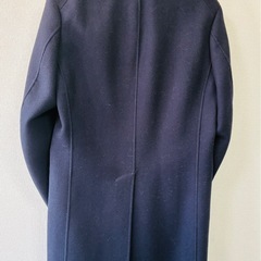 ユニクロ＋J カシミア混ウールロングコート　Mネイビーの画像