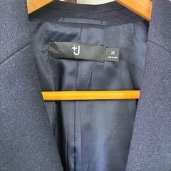 ユニクロ＋J カシミア混ウールロングコート　Mネイビーの画像