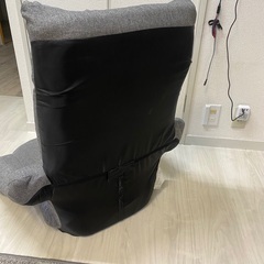 ニトリ　座椅子　ハイバック　リクライニング　肘置き　グレーの画像