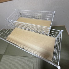 価格交渉OK 　収納ラックキャスター付き　2個セット　ワゴン　マルチラック　リモブ２D73 　ニトリの画像