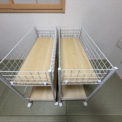 価格交渉OK 　収納ラックキャスター付き　2個セット　ワゴン　マルチラック　リモブ２D73 　ニトリの画像