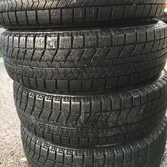 軽自動車用冬用　スタッドレスタイヤアルミ4本セット155/65R14 ブリヂストンブリザックVRX　の画像