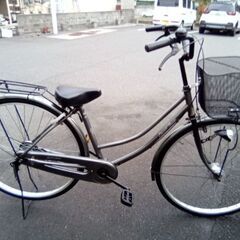 2７インチ　ママチャリ　LEDオートライト　シルバー．の画像