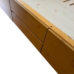セミダブルベッド フレーム 木製 収納付き 生活家具 A11002の画像