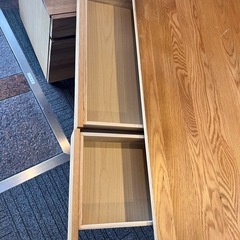 【無印良品】無垢オーク材デスク&キャビネットの画像