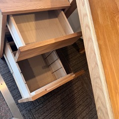 【無印良品】無垢オーク材デスク&キャビネットの画像