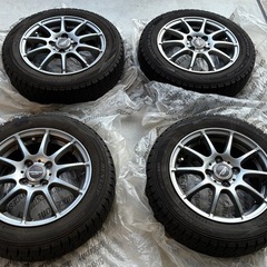 【4本セット】スタッドレスタイヤ（ホイール付き）中古　ダンロップ　ウィンターマックスの画像