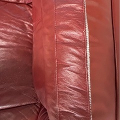 三人掛けレザーソファの画像