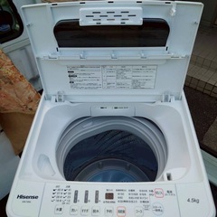 【美品】ハイセンス 4.5kg 洗濯機 風乾燥 2018年製 全国送料無料の画像