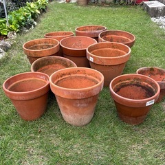 すやき素焼きの鉢　11鉢セットの画像