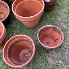 すやき素焼きの鉢　11鉢セットの画像