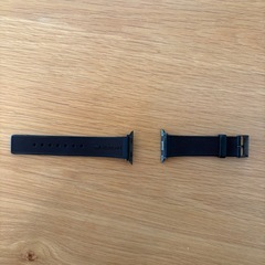 美品】Apple Watch用　LACOSTE ブラックラバーバンドの画像