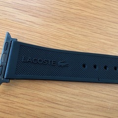 美品】Apple Watch用　LACOSTE ブラックラバーバンドの画像