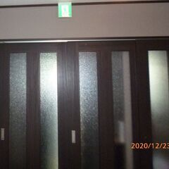 ３枚スライド仕切りガラス戸　重厚　の画像