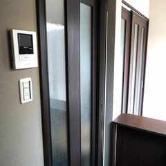 ３枚スライド仕切りガラス戸　重厚　の画像