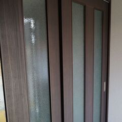 ３枚スライド仕切りガラス戸　重厚　の画像