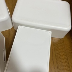 ニトリ ホワイト 収納 ケース セット売りの画像