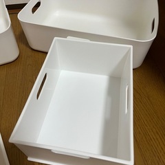 ニトリ ホワイト 収納 ケース セット売りの画像