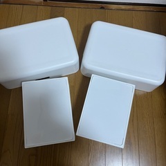 ニトリ ホワイト 収納 ケース セット売りの画像