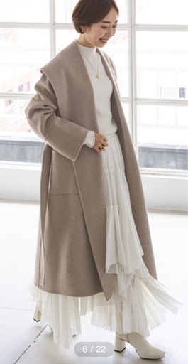 美品　Noble Super160s リバーワイドカラーコート　ノーブル